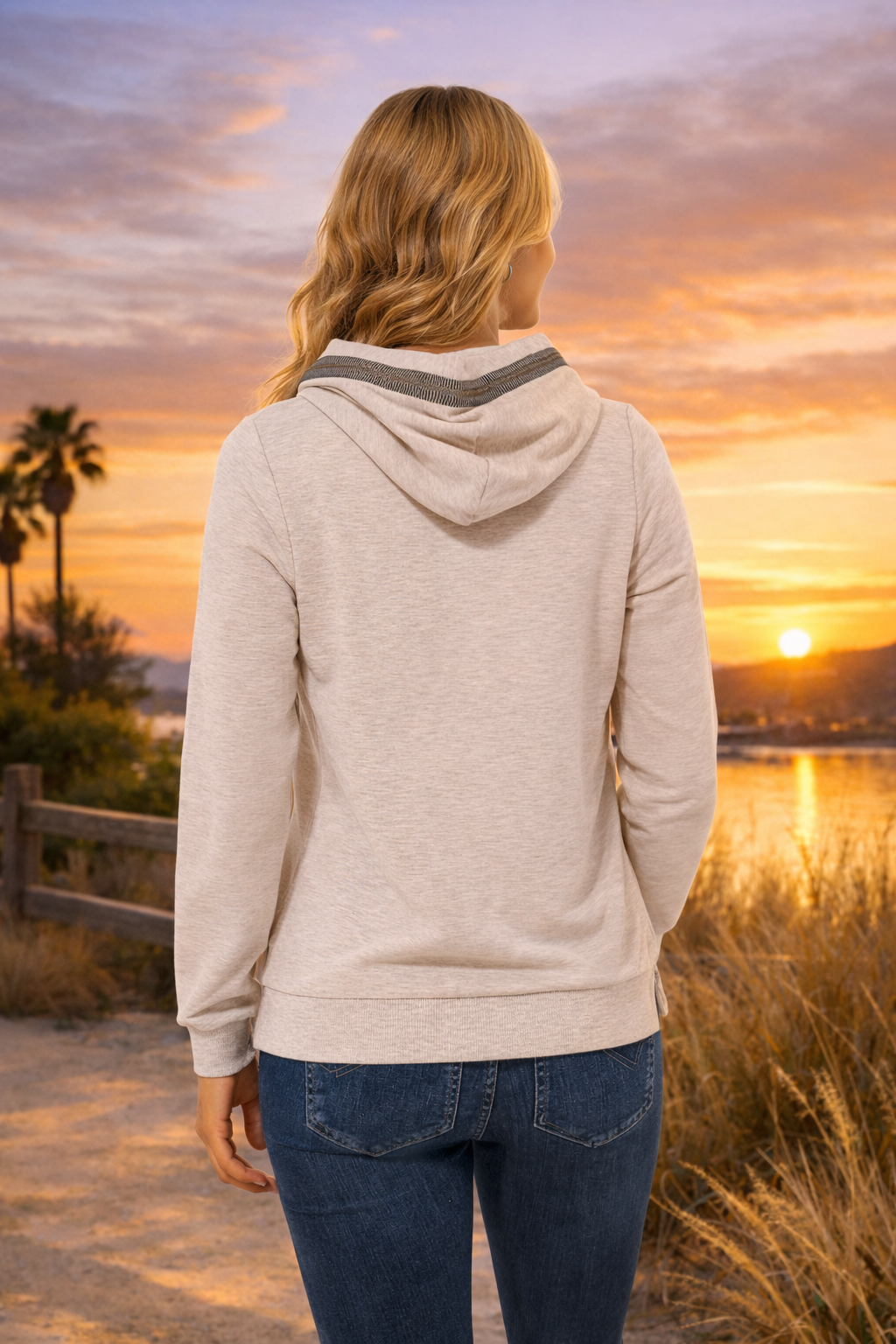 DINE 'N' DANCE Sweatshirt., 1/1-Arm Kapuze Seitenschlitze