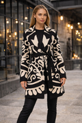 STEFFEN SCHRAUT Longcardigan Seitennahttaschen Jacquard-Strick
