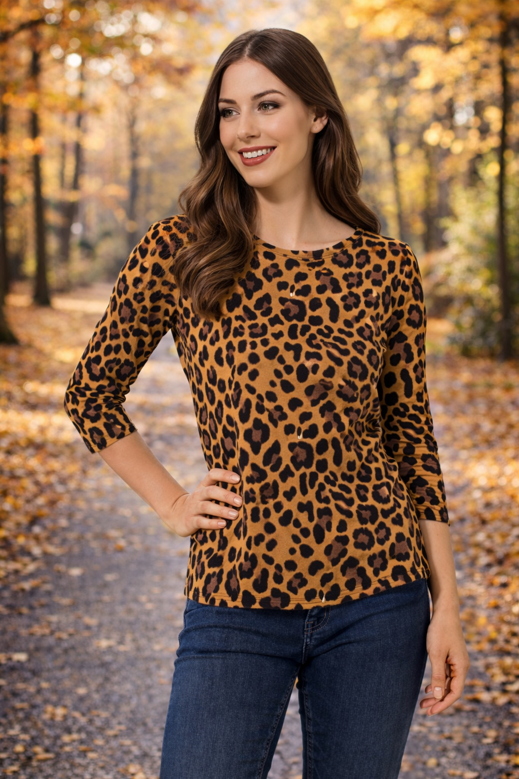 ANNI FOR FRIENDS Shirt, Asta 3/4-Arm Rundhalsausschnitt