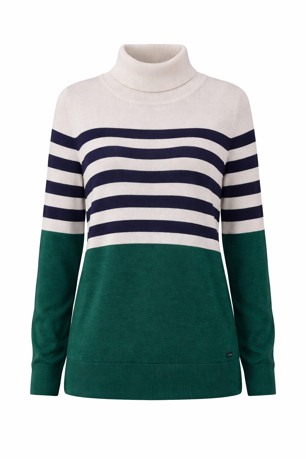 STRANDFEIN Pullover Rollkragen Raglanärmel