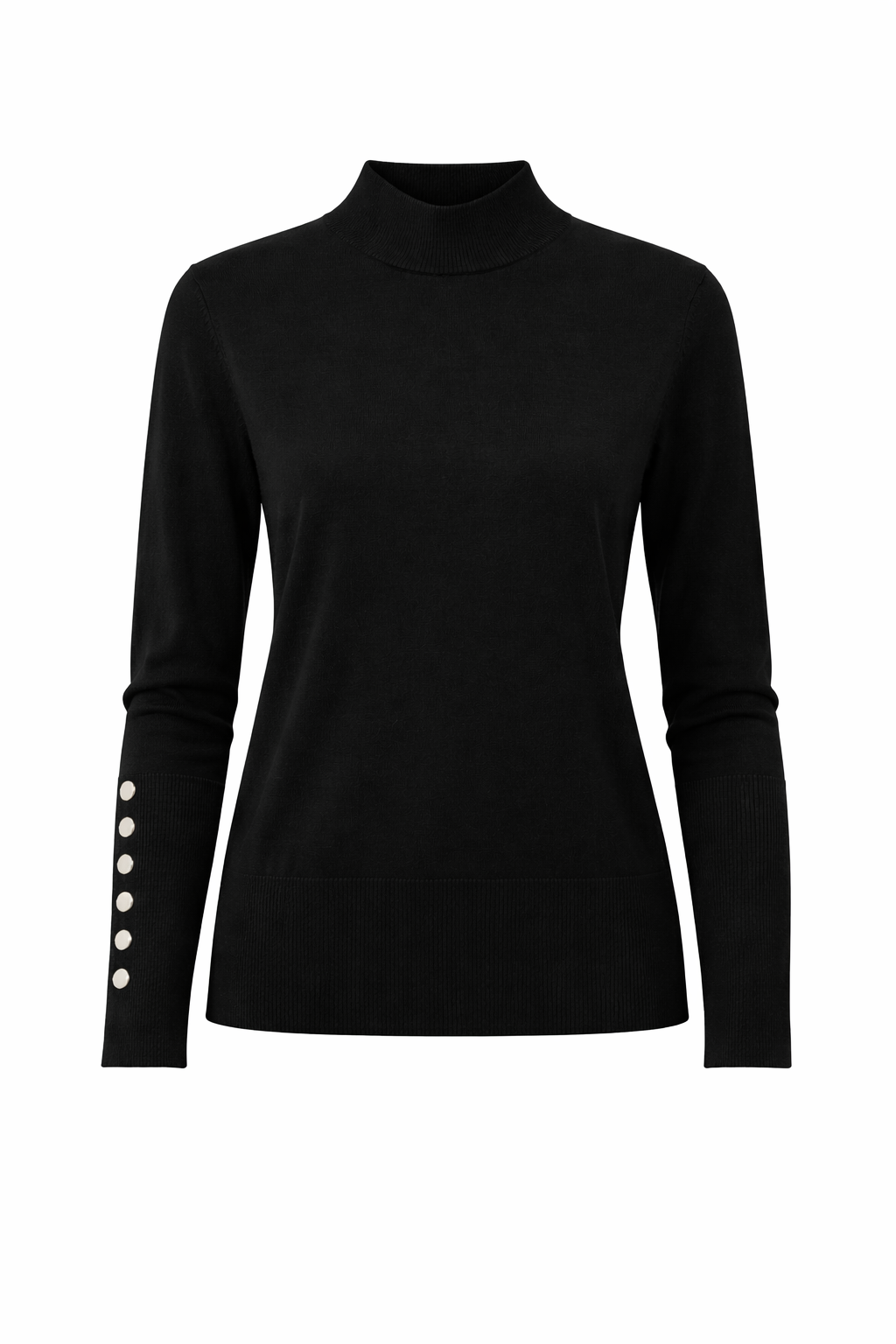 STEFFEN SCHRAUT Pullover Turin Stehkragen Knopf-Detail