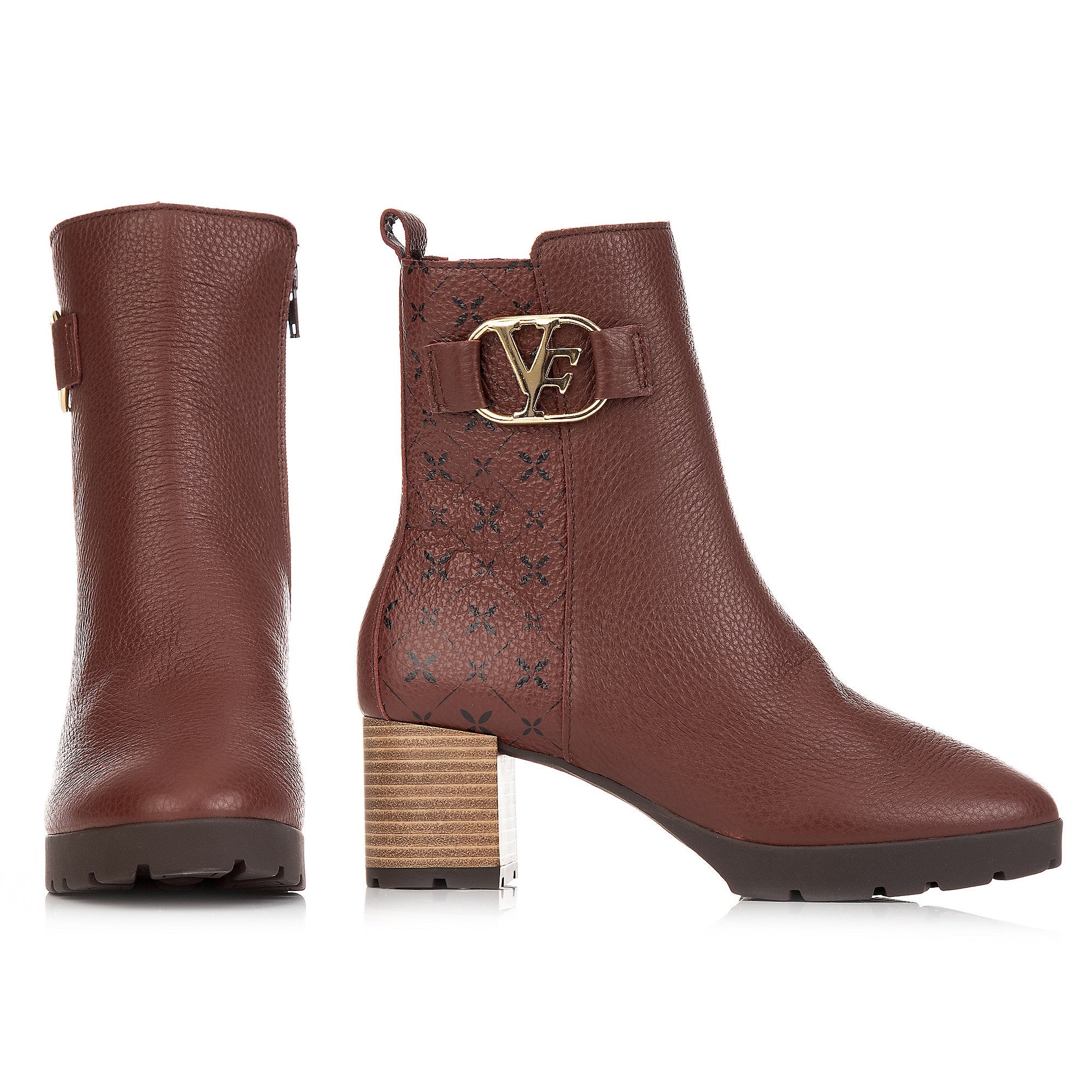 VITAFORM Damen-Stiefelette Hirschleder Signaturdruck Sohle Evelyn