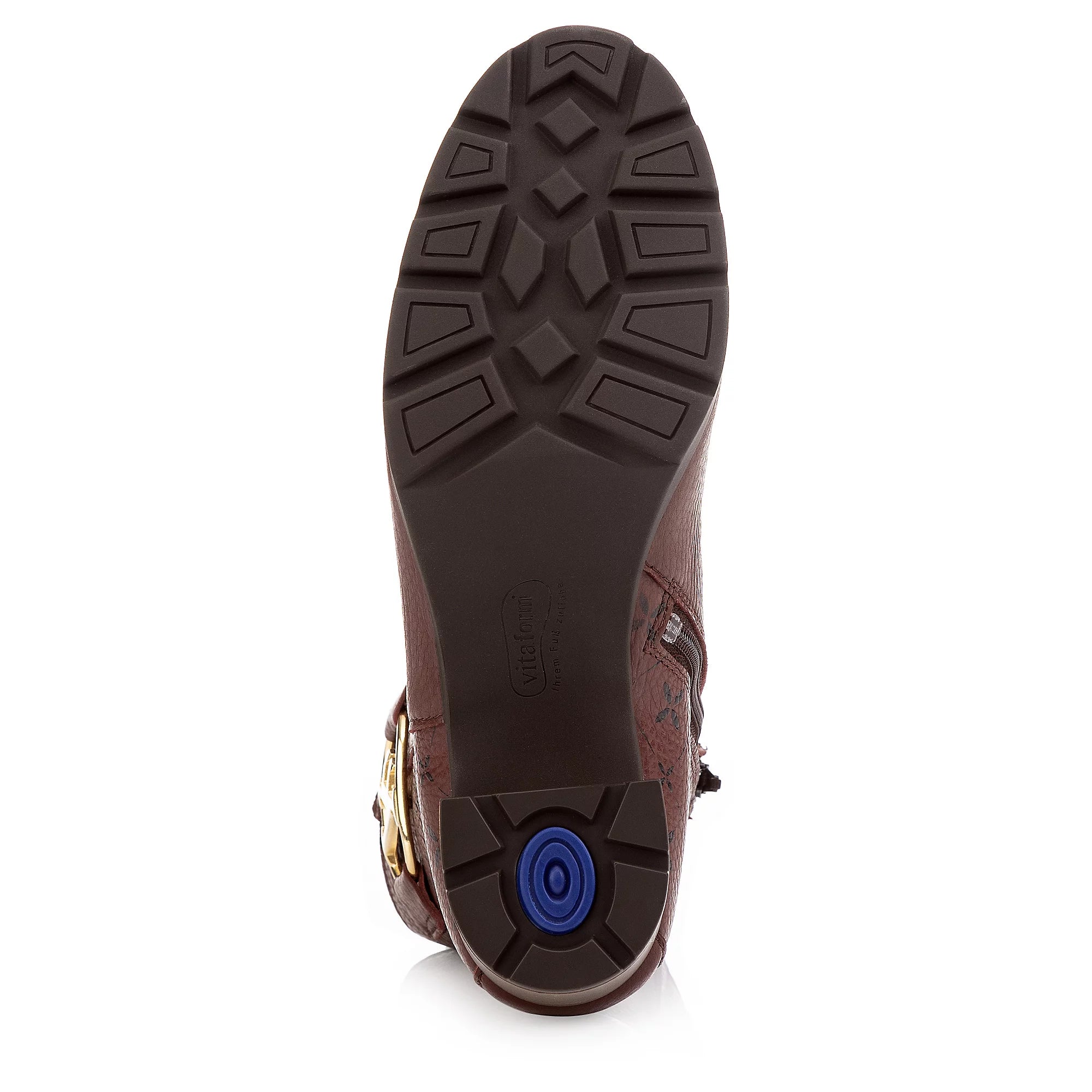 VITAFORM Damen-Stiefelette Hirschleder Signaturdruck Sohle Evelyn