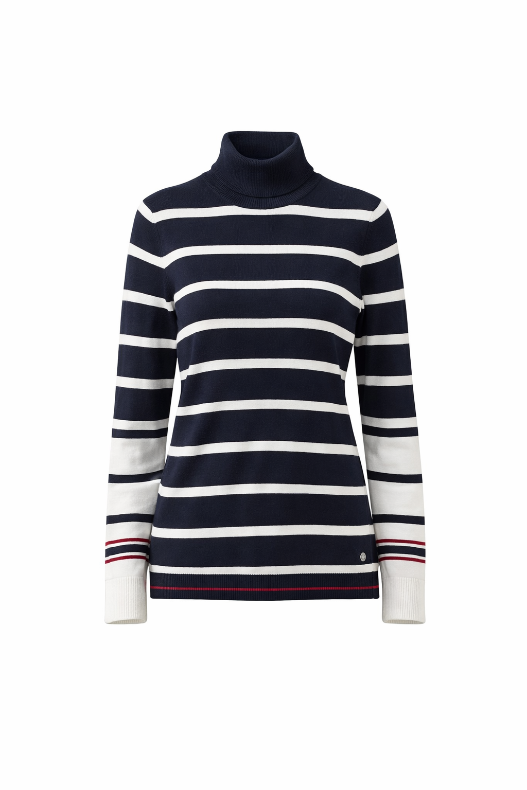 STRANDFEIN Pullover Rollkragen multicolor gestreift