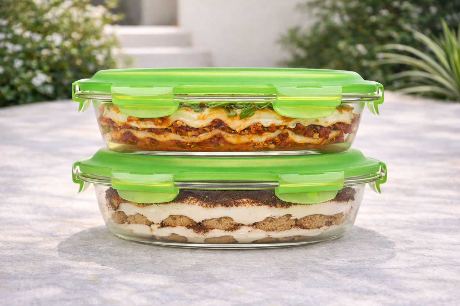 LocknLock 2 Auflaufformen Borosilikatglas inkl. Deckel