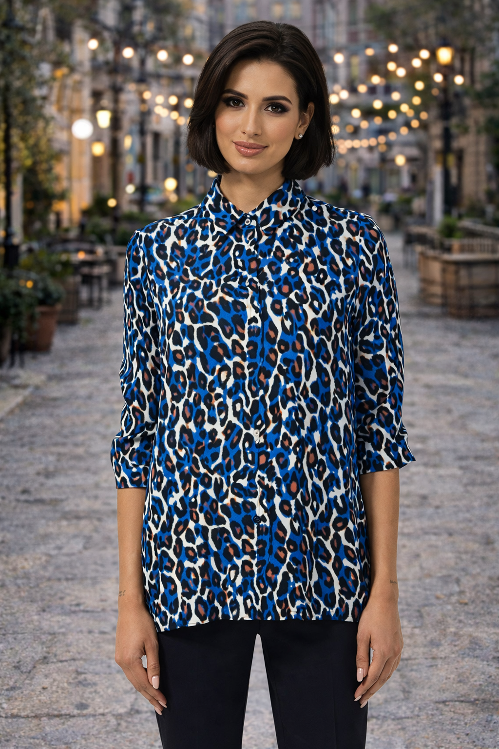 STEFFEN SCHRAUT Bluse Capri geraffter 3/4 Arm