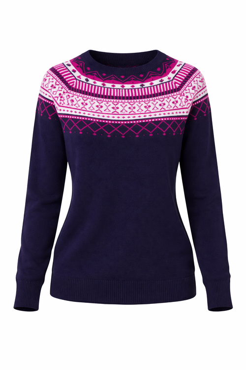 ANNI FOR FRIENDS Pullover, 1/1-Arm Rundhalsausschnitt