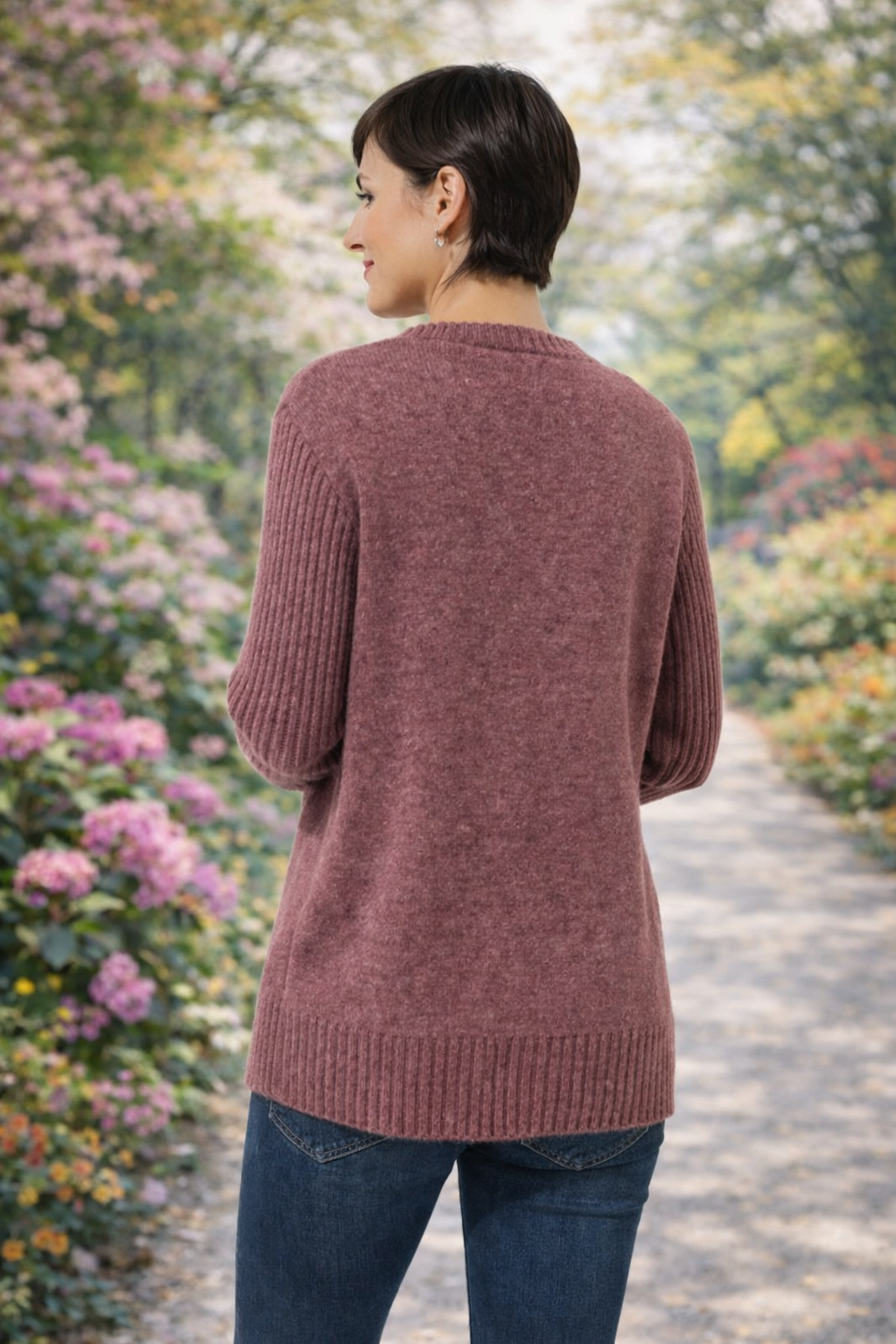 DINE 'N' DANCE Cardigan, 1/1-Arm aufgesetzte Taschen V-Ausschnitt