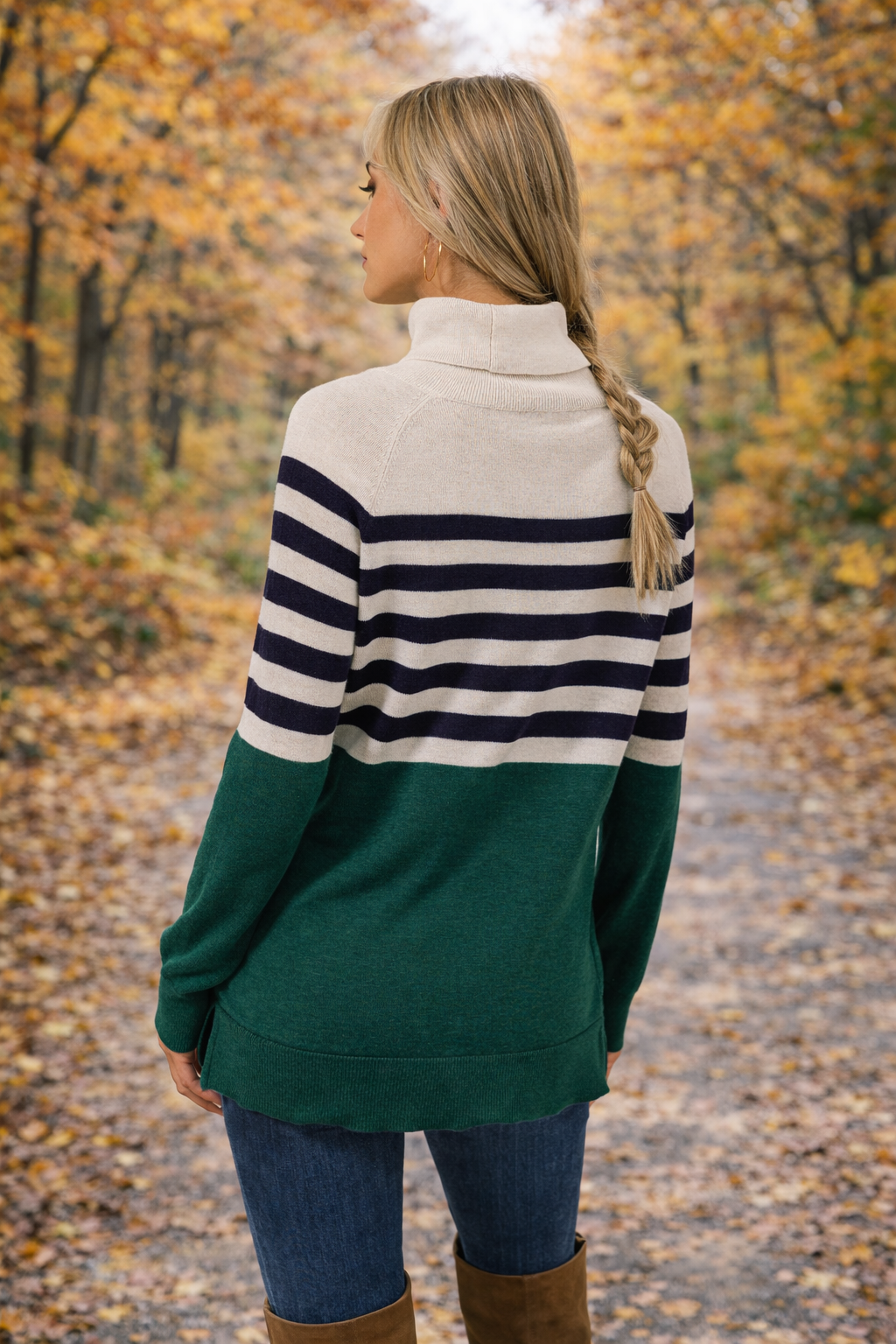 STRANDFEIN Pullover Rollkragen Raglanärmel