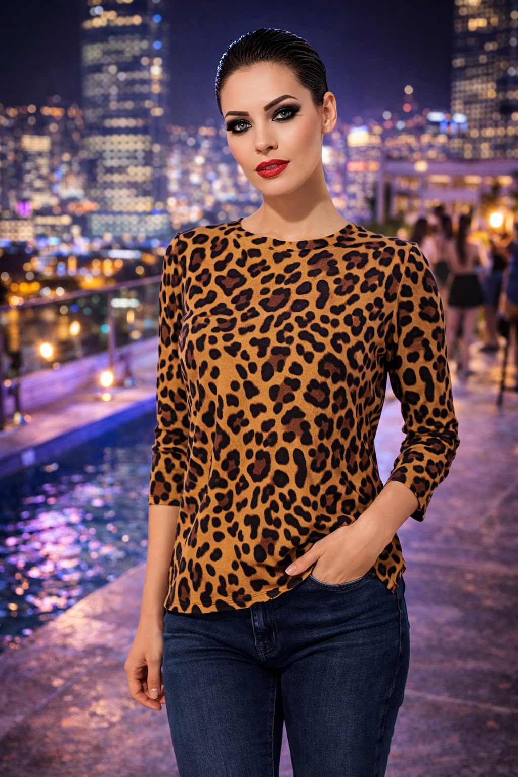 ANNI FOR FRIENDS Shirt, Asta 3/4-Arm Rundhalsausschnitt