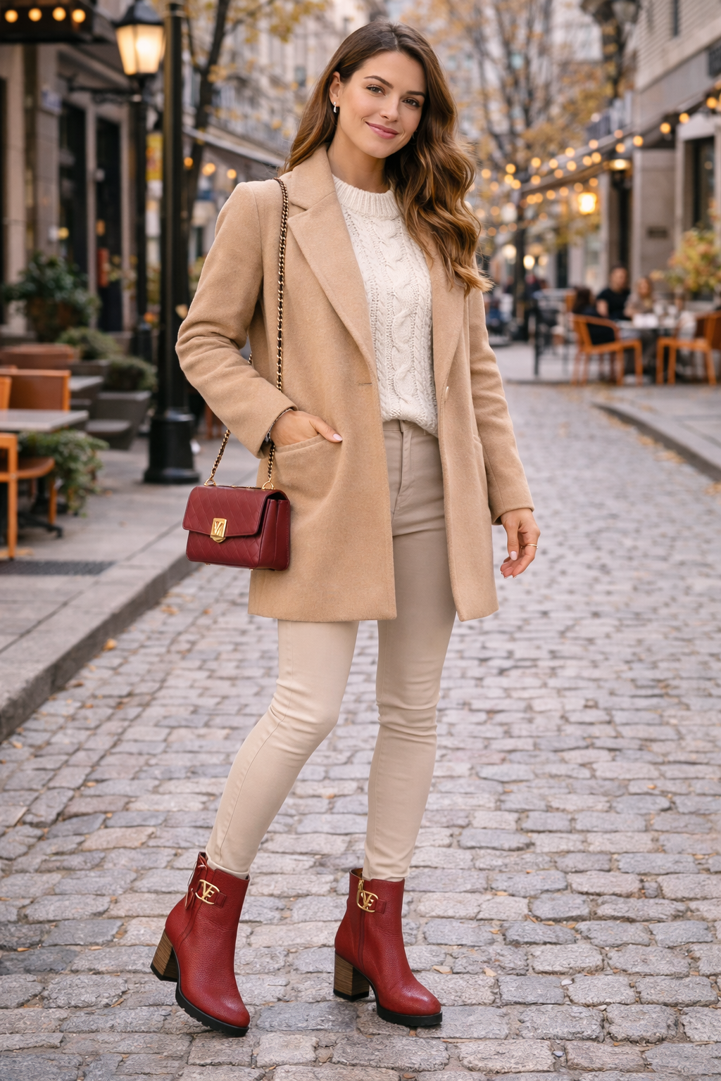 VITAFORM Damen-Stiefelette Hirschleder Signaturdruck Sohle Evelyn