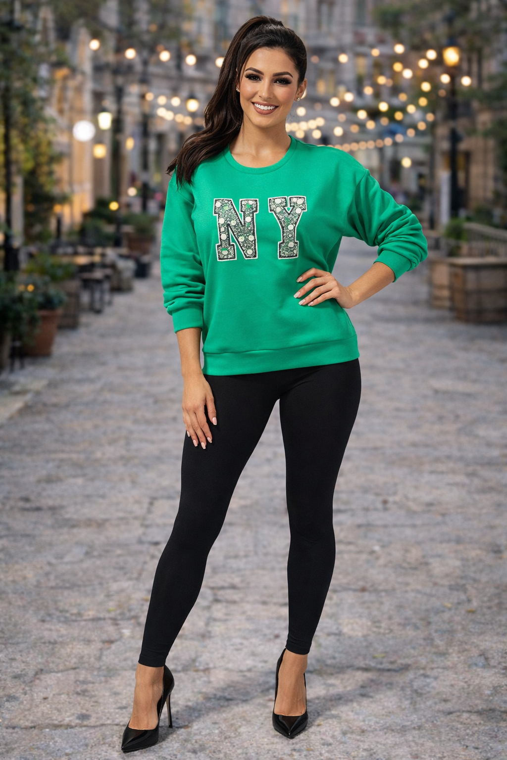 STEFFEN SCHRAUT Sweatshirt Rundhalsausschnitt mit Bestickung