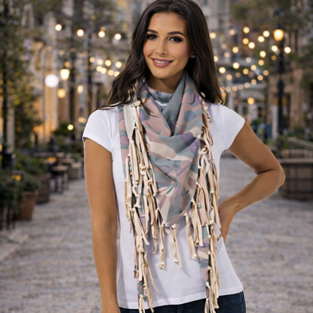 DINE 'N' DANCE Dreieckstuch mit Fransen