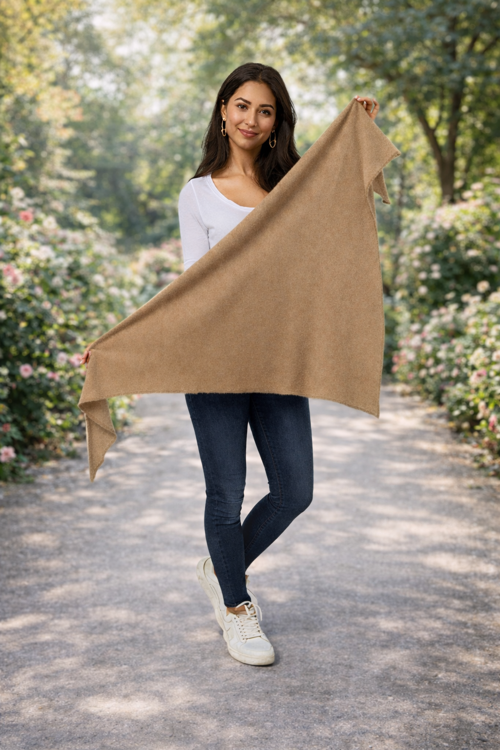 VIA MILANO Dreieckstuch 80x180cm 100% Kaschmir