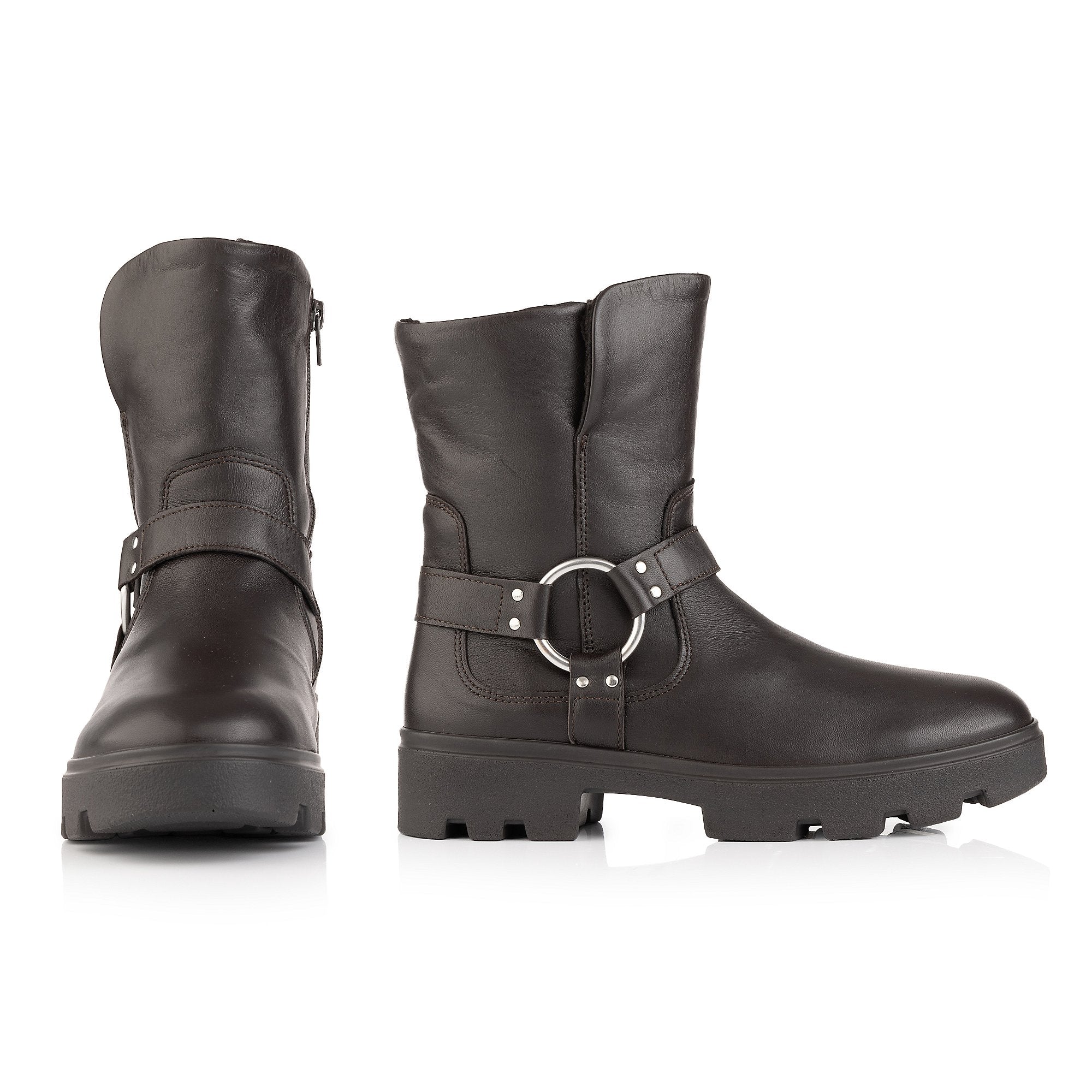 VITAFORM Damen-Stiefelette Nappaleder Biker-Look