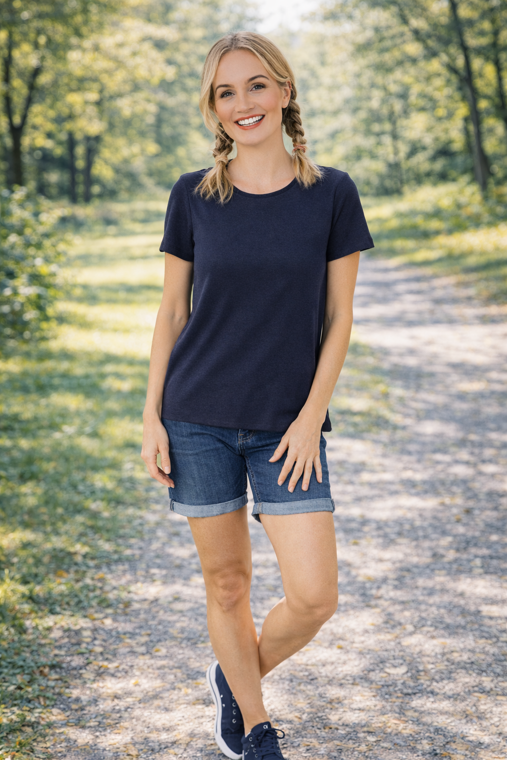 KIM & CO. Shirt, kurzer 1/2-Arm Feinstrick