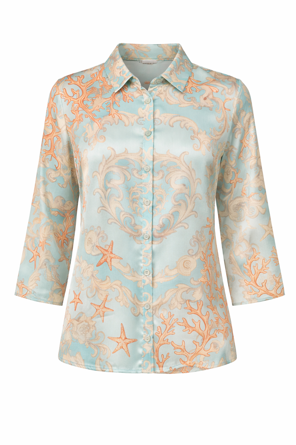 SCHIFFHAUER MUNICH Bluse, 3/4-Arm Hemdkragen