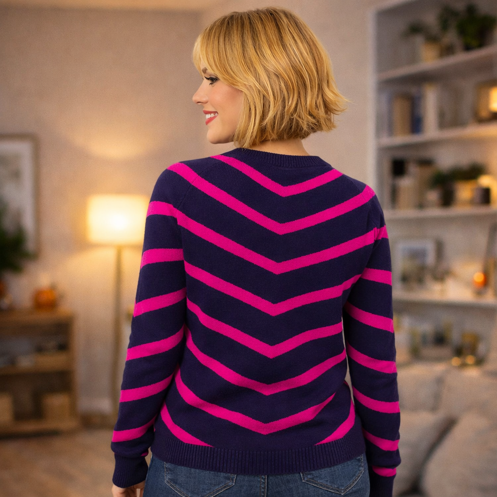 ANNI FOR FRIENDS Pullover, 1/1-Arm Rundhalsausschnitt