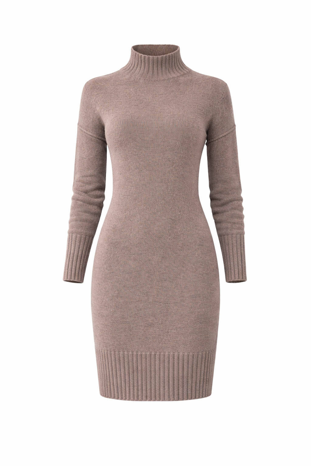 STRANDFEIN Kleid Grobstrick Stehkragen