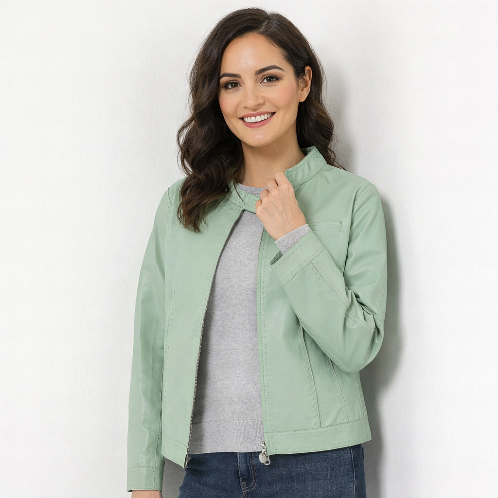 EVA LUTZ Lederjacke Lammnappa