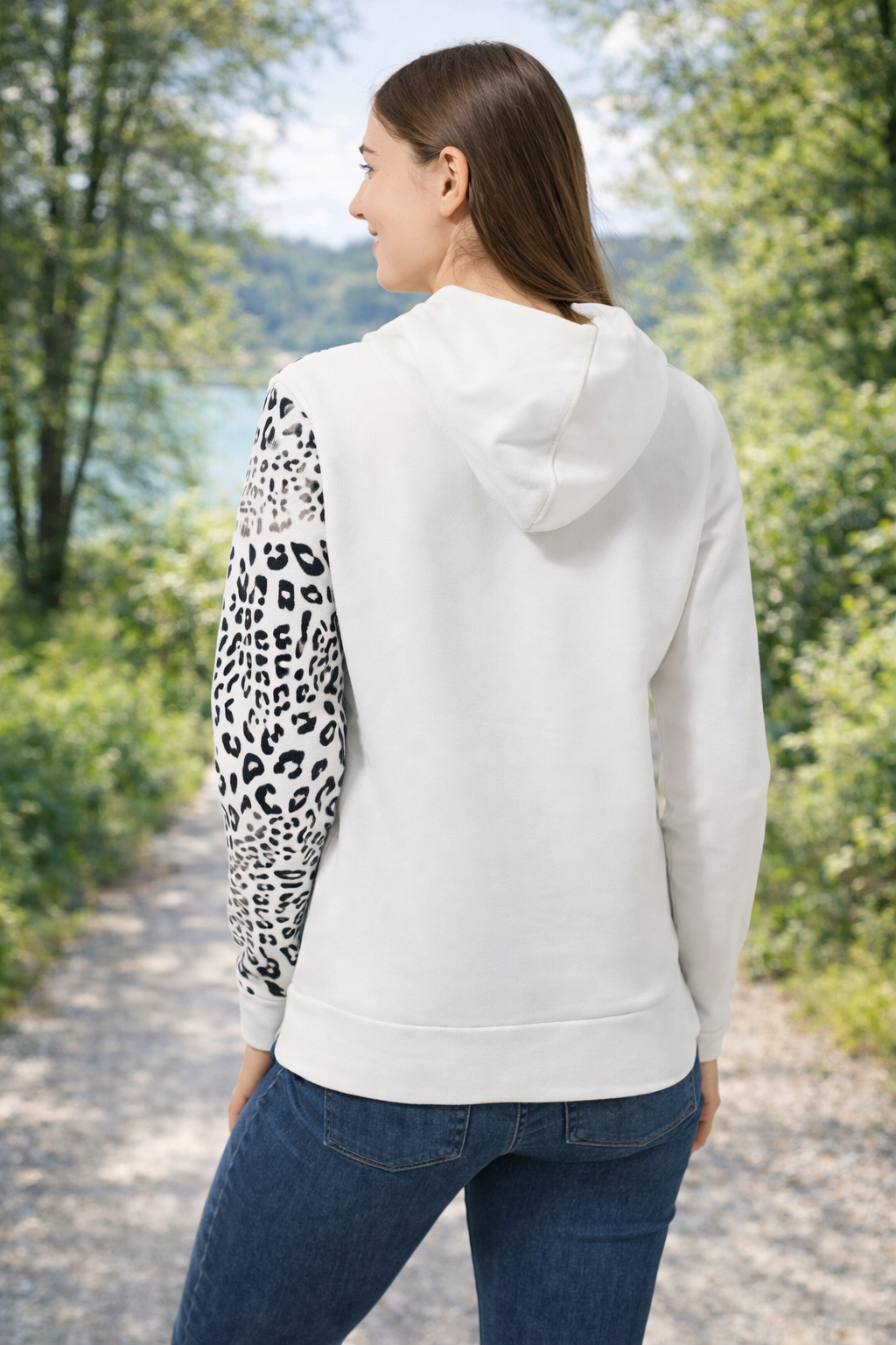 DINE 'N' DANCE Sweatshirt, 1/1-Arm mit Kapuze Motivdruck