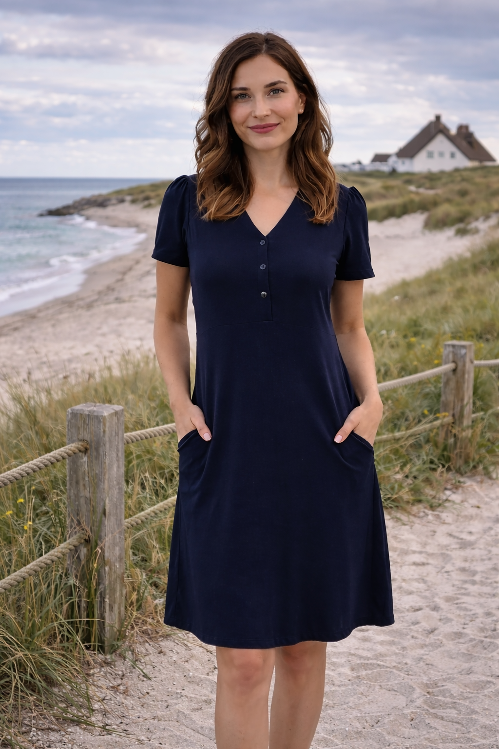 KIM & CO. Kleid, kurzer 1/2-Arm Brazil Knit Jersey