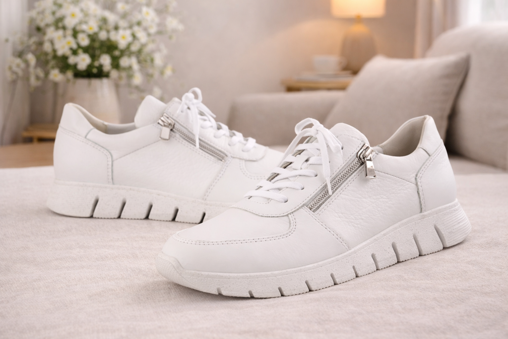 VITAFORM Damen-Sneaker Hirschleder seitl. Reißverschluss