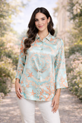 SCHIFFHAUER MUNICH Bluse, 3/4-Arm Hemdkragen