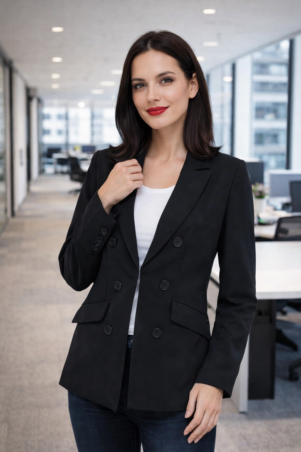 EVA LUTZ Blazer Reverskragen