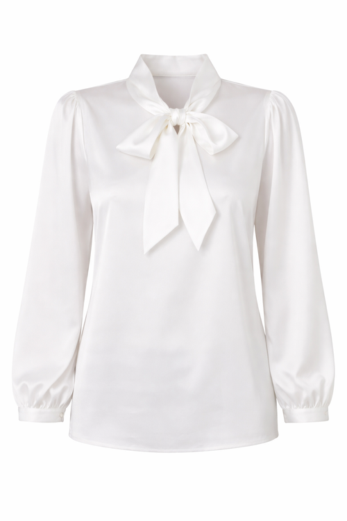 ANNI FOR FRIENDS Bluse, 1/1-Arm Schluppenkragen schmale Manschette