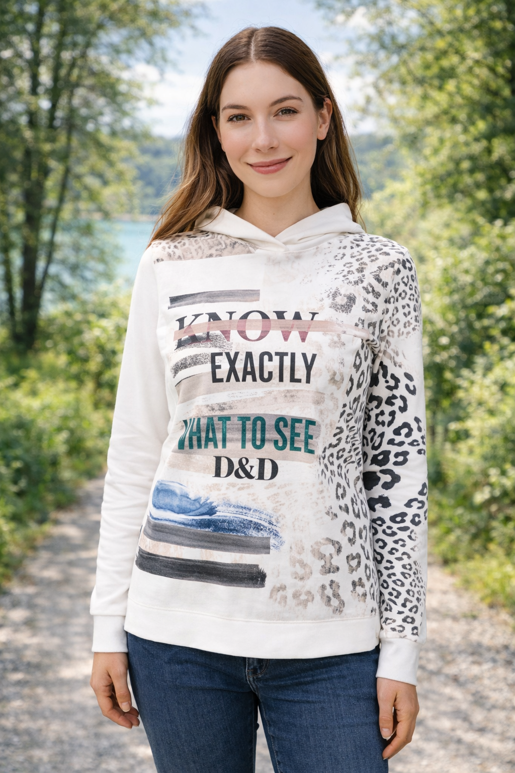 DINE 'N' DANCE Sweatshirt, 1/1-Arm mit Kapuze Motivdruck